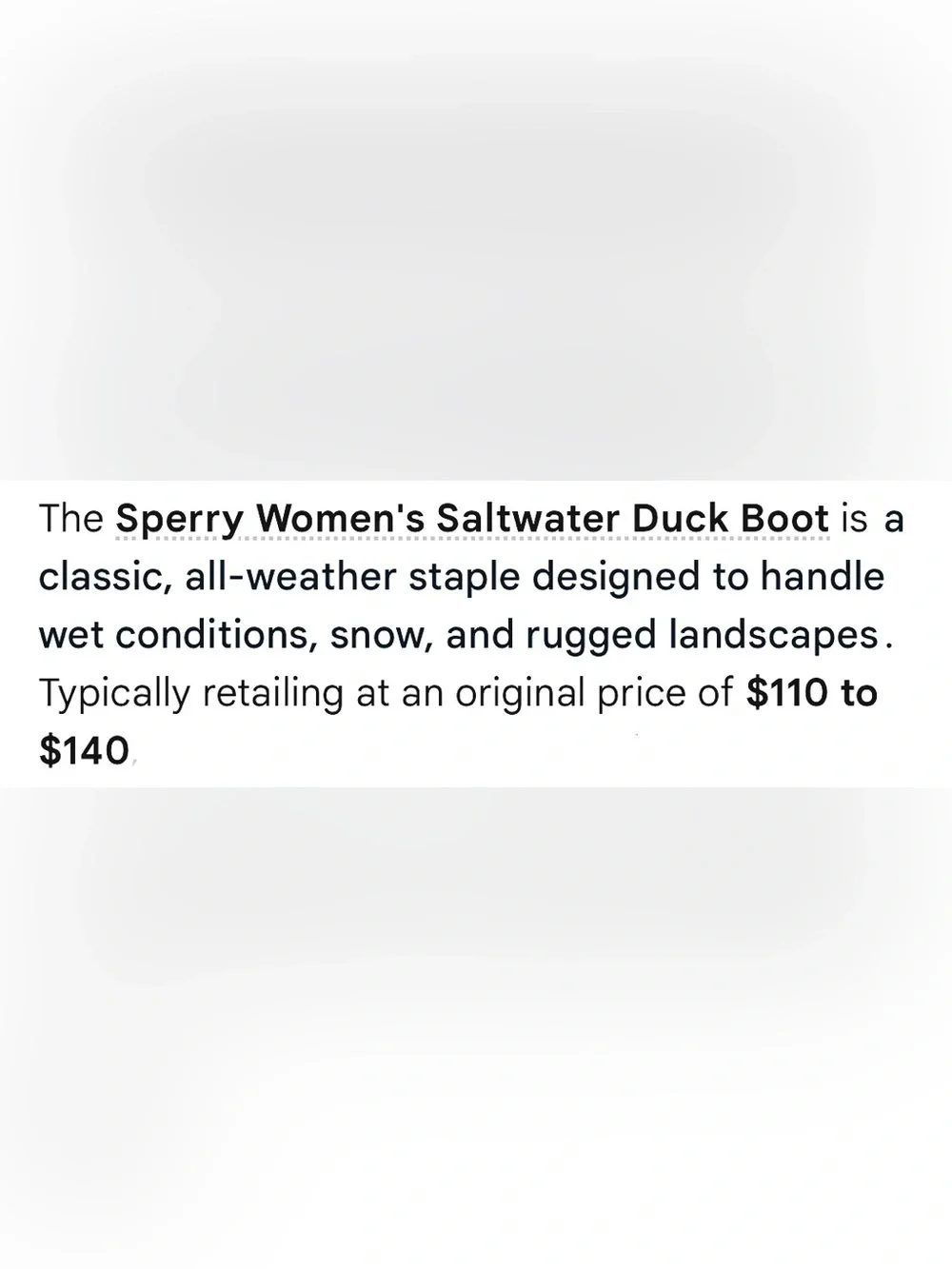 Sperry Saltwater Duck Boot